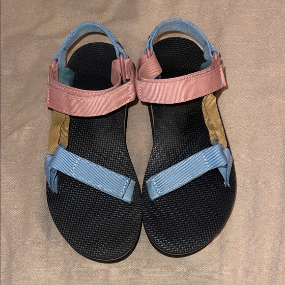 Teva Women's Sandals in Pink, Blue, and Tan - Picture 1 of 4